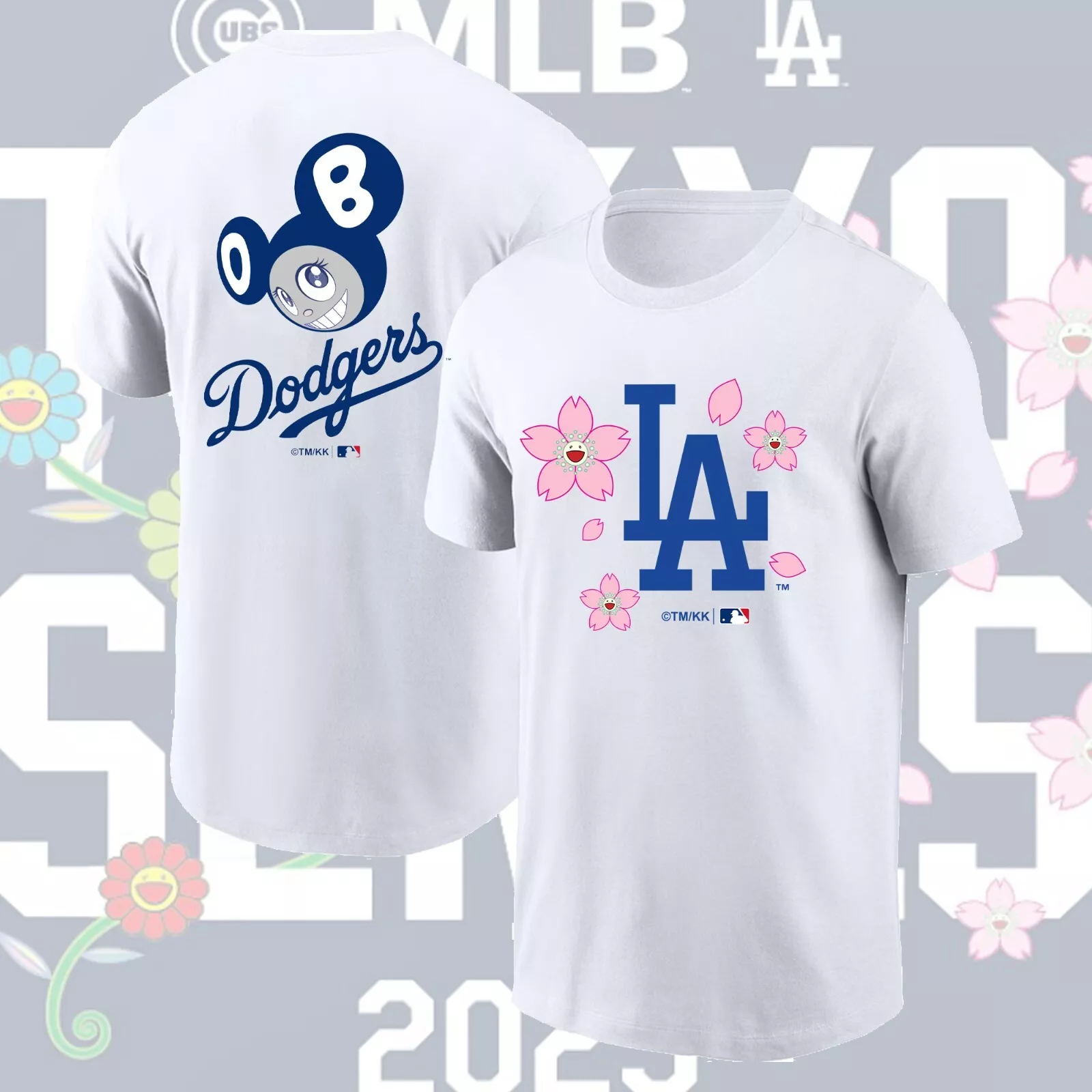 Men Los Angeles Dodgers blank white MLB 2025 Tshirt style 12